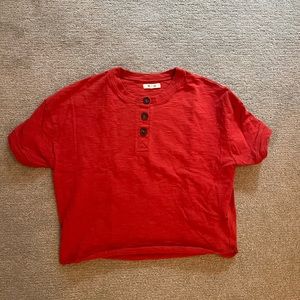 Madewell Raw Edge Henley Tee